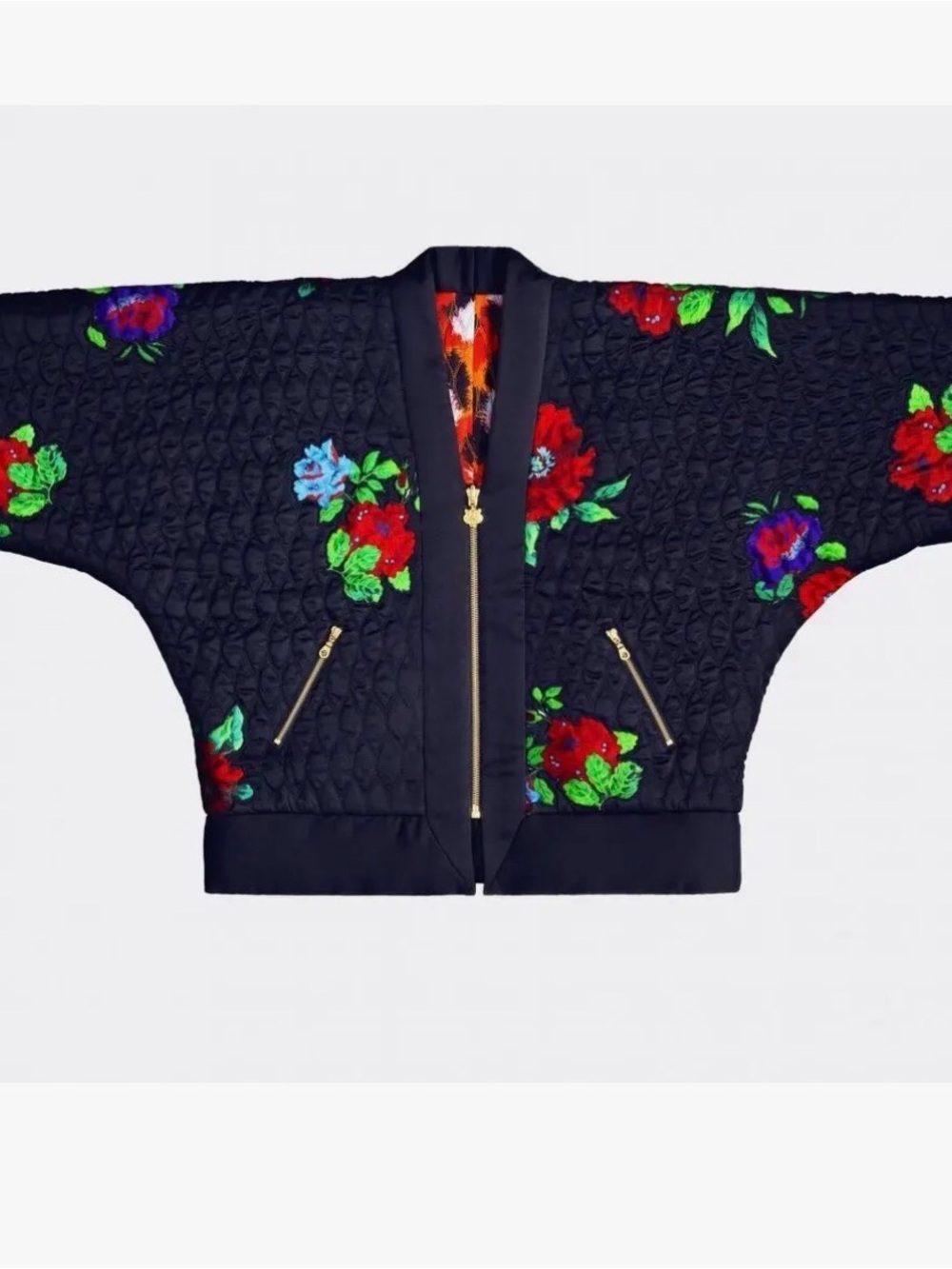 Kenzo x H&M quilted reversible kimono quilted jacket like new size 2 oversized